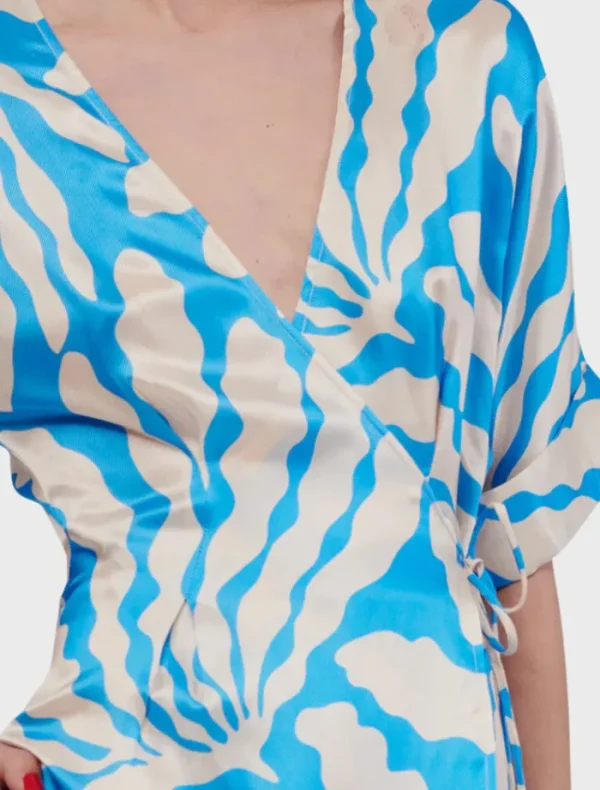 Suboo Palma Wrap Maxi Dress - Blue< Casual Dresses | Mini Dresses