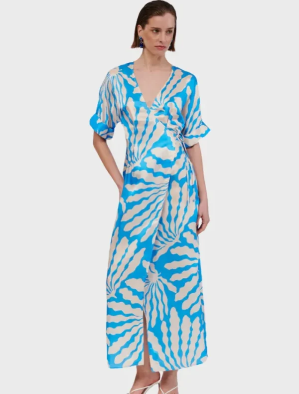 Suboo Palma Wrap Maxi Dress - Blue< Casual Dresses | Mini Dresses