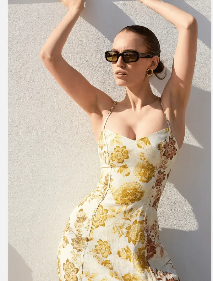 pepper_maxi_dress__golden_2.webp Hansen & Gretel Pepper Maxi Dress - Golden Nectar< Casual Dresses | Midi Dresses
