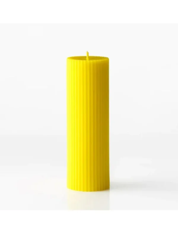 XRJ Celebrations Pillar Neon Candle - Yellow< Candles | Shorts