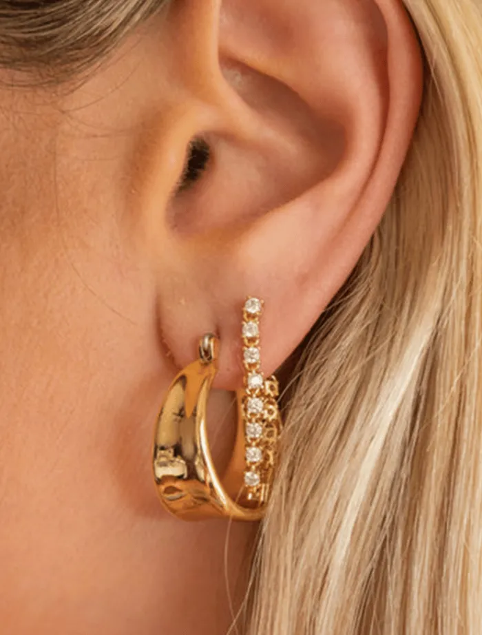 positano_hoops__gold_1.webp Insurge Clothing Positano Hoops - Gold< Earrings