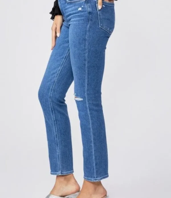 PAIGE Sarah Slim - Road Rules< Denim