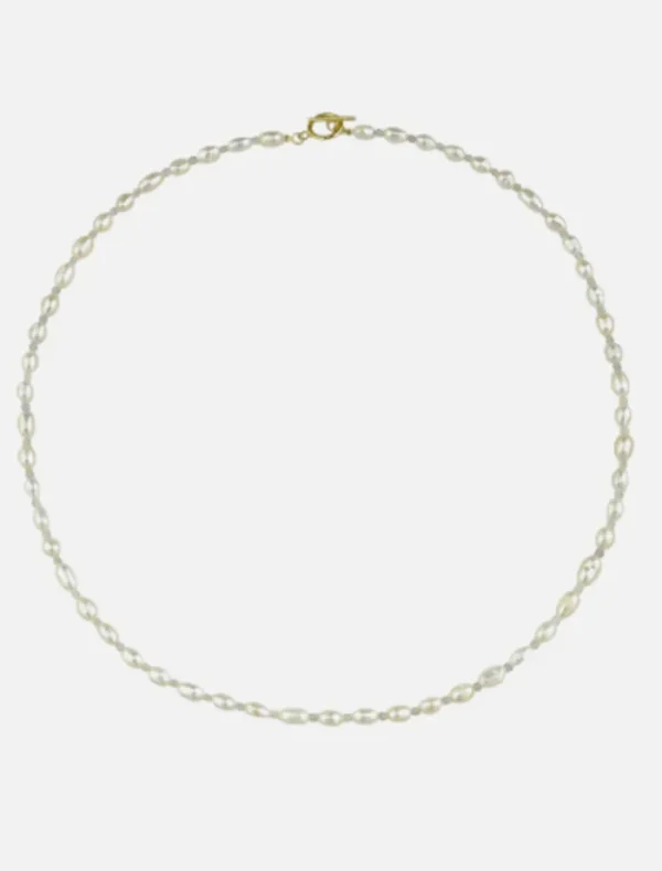 Jolie and Deen Sayla Pearl Necklace - Grey< Necklaces