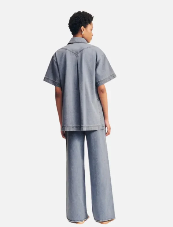Shona Joy Short Sleeve Shirt - Mid Blue< Denim | Shorts