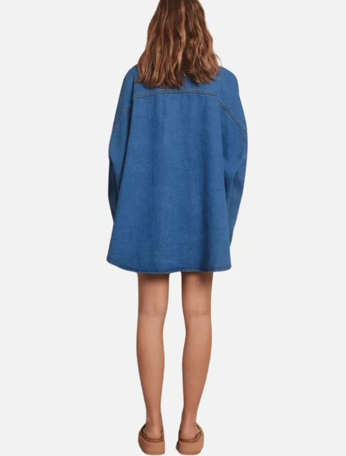 sion_shirt__indigo_denim_3.webp PIPPA Sion Shirt - Indigo Denim< Shirt Dresses | Long Sleeve Dresses