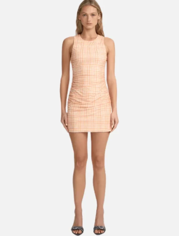 Ownley Skipper Mini Dress - Peach Gingham< Casual Dresses | Mini Dresses