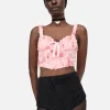 For Love & Lemons Skye Bustier Top - Pink< Skirts | Shirts