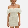 For Love & Lemons Snowflake Daisy Mini Dress - Cream< Casual Dresses | Mini Dresses