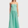 Shona Joy Strapless Panelled Maxi Dress - Pool Blue< Casual Dresses | Midi Dresses