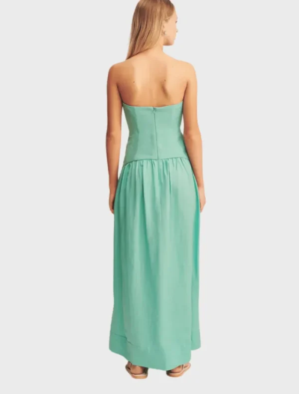 Shona Joy Strapless Panelled Maxi Dress - Pool Blue< Casual Dresses | Midi Dresses