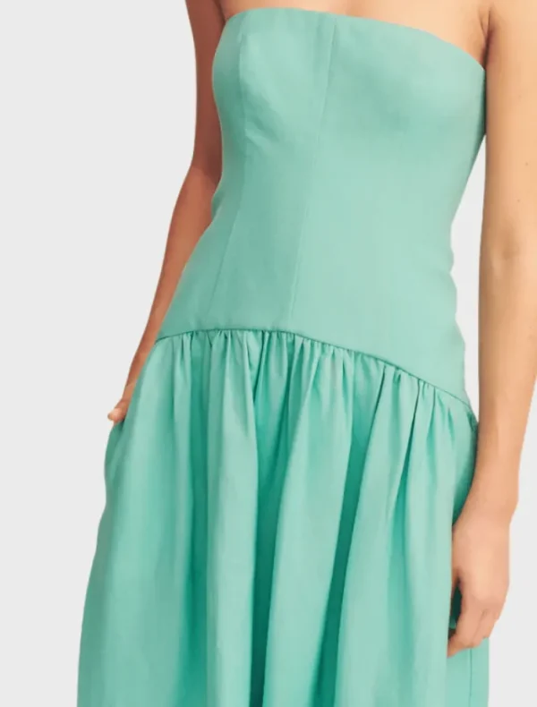 Shona Joy Strapless Panelled Maxi Dress - Pool Blue< Casual Dresses | Midi Dresses