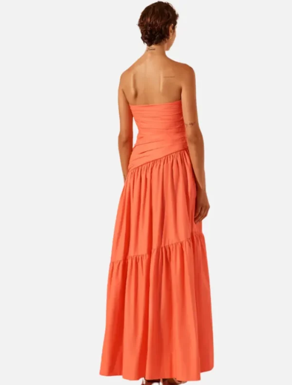 Shona Joy Strapless Tiered Maxi Dress - Coral< Skirts