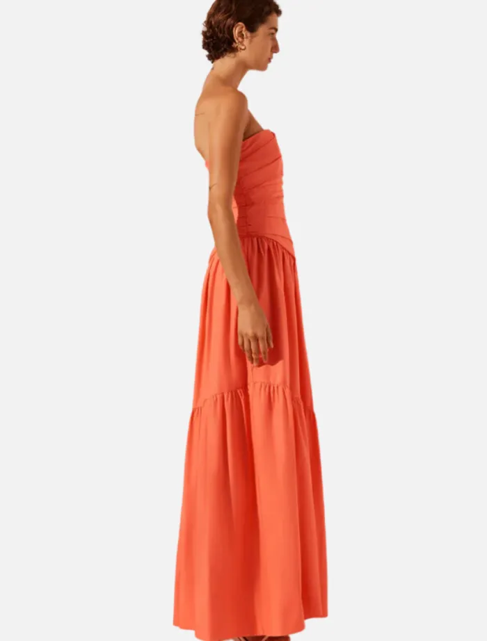 strapless_tiered_maxi_dre_4.webp Shona Joy Strapless Tiered Maxi Dress - Coral< Skirts
