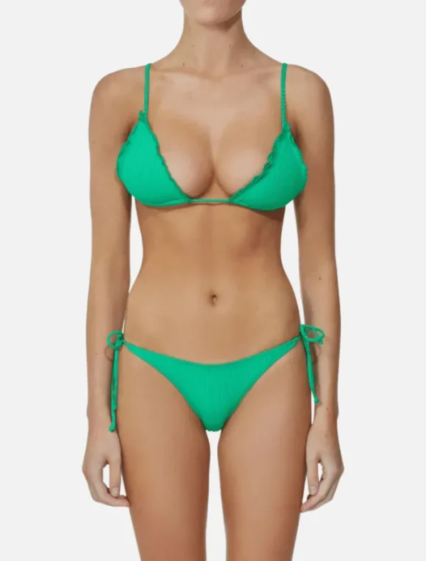 It's Now Cool The Frill Tri Top - Parakeet Rib< Swimwear | Tops