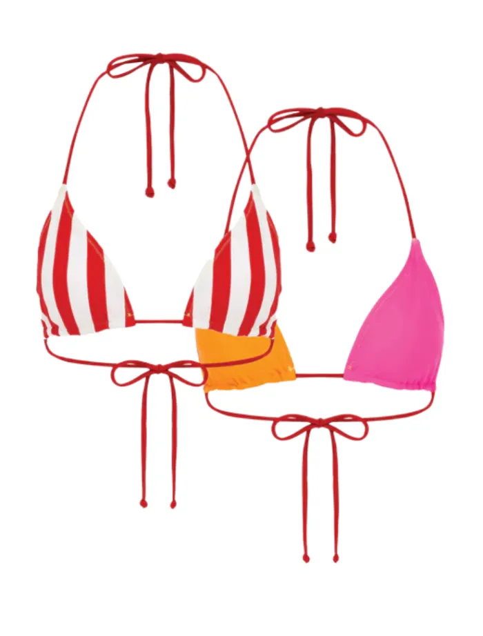 the_reverse_tri_top__red__2.webp It's Now Cool The Reverse Tri Top - Red Twist< Swimwear | Tops