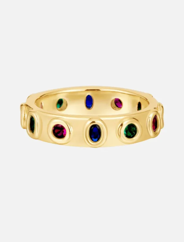 LUV AJ The Royale Stone Band - Gold< Rings