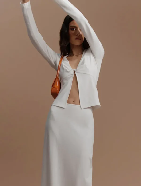Ownley Theo Top - Ivory< Shirt Dresses | Long Sleeve Dresses
