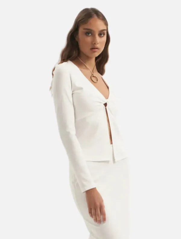 Ownley Theo Top - Ivory< Shirt Dresses | Long Sleeve Dresses