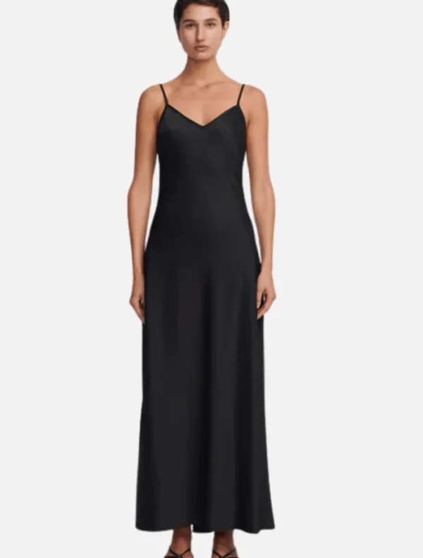 Hansen & Gretel Timeless Slip - Black< Midi Dresses