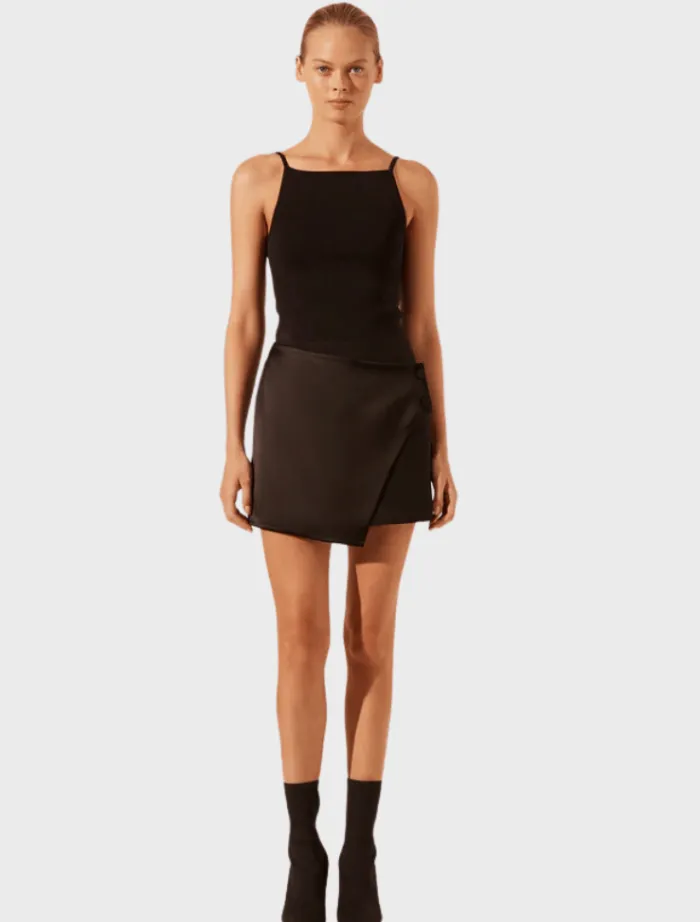 tuxdeo_wrap_mini_skirt__b_0.webp Shona Joy Tuxdeo Wrap Mini Skirt - Black< Skirts