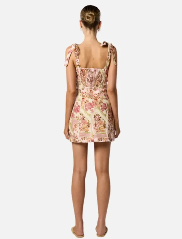 Winona Vaughn Tie Short Dress - Vintage Florals< Casual Dresses | Mini Dresses