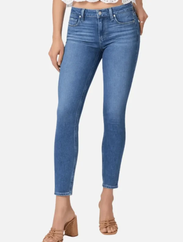 PAIGE Verdugo Ankle Mid Rise Skinny - Starlet< Casual Dresses | Denim