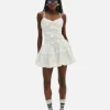 For Love & Lemons Whipped Cream Taffeta Mini Dress - White< Casual Dresses | Mini Dresses