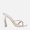 Lana Wilkinson Willow Mule Leather Heel - Silver/Gold< Heels