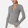 Bayse Xavier Button Top - Alloy< Knitwear | Skirts