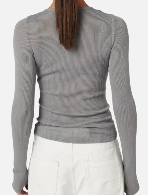 Bayse Xavier Button Top - Alloy< Knitwear | Skirts