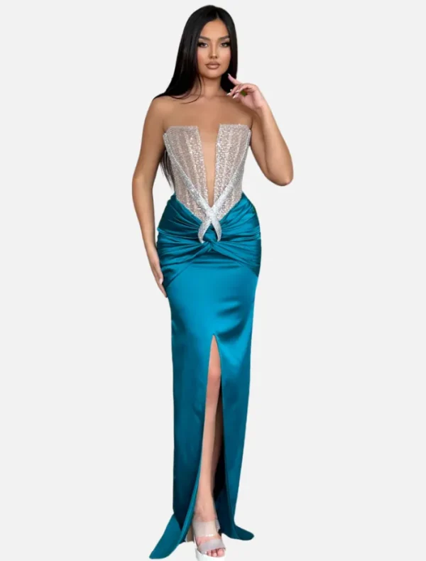 Minna Fashion Zerina Dress - Aqua< Skirts | Tops