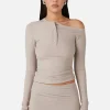 Bayse Zinnia Top - Mushroom< Long Sleeve Dresses | Casual Dresses