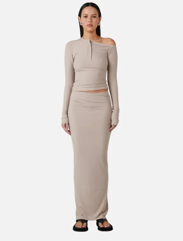 Bayse Zinnia Top - Mushroom< Long Sleeve Dresses | Casual Dresses